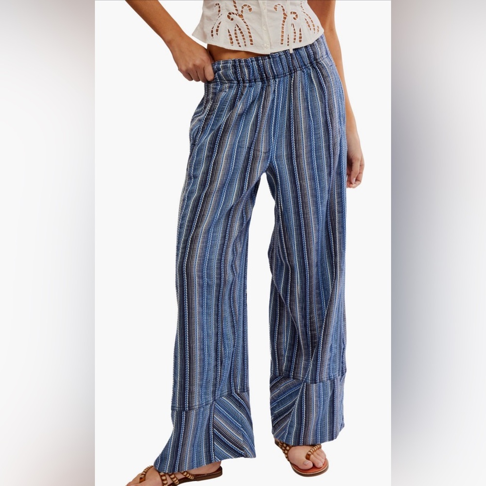 Free People Days End Stripe Cotton Pants